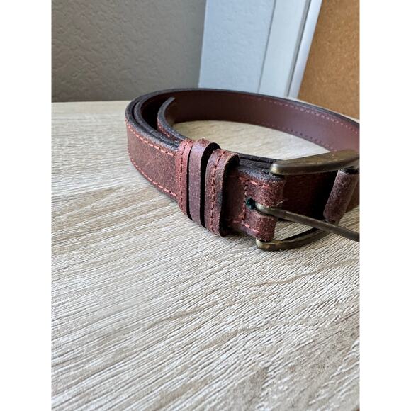 Brown Leather Belt - XL - 42" Length - Picture 8 of 11